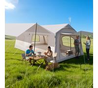 Tentes gonflables pour le camping, Grand tente gonflable avec pompe à main, Tente familiale facile à monter pour 4 saisons, tentes de glamping Oxford imperméables pour 10/12 personnes (bâche de tente)