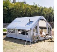 Tentes gonflables pour le camping, tente gonflable pour 6 à 8 personnes avec pompe | Tente de camping familiale 4 saisons avec trou de cric, tente de glamping étanche de 3000 mm, rapide à installer