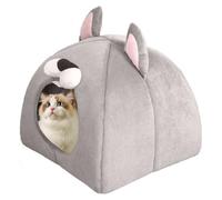 Tentes pour Chats d'intérieur, grottes pour Chats d'intérieur,Lit pour Chat Maison Lit pour Chat fermé Mignon - Doux pour Chaton, lit de Tente pour, cachette pour, Petit Chien, Hiver, ma