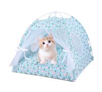 Tentes pour chats d'intérieur,tente pour chat,Tentes de jeu portables pour grottes de chat - Abri solaire pour animaux de compagnie, lit de tente semi-fermé pour chiens de petite et moyenne taille, je