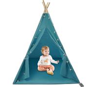 Tentes pour enfants 120*120*140cm Tente de jeux pour enfants sol debout Tente de jeux avec lumière (bleu)