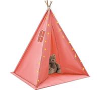 Tentes pour enfants 120*120*140cm Tente de jeux pour enfants sol debout Tente de jeux avec lumière (rose)