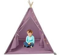 Tentes pour enfants 120*120*140cm Tente de jeux pour enfants sol debout Tente de jeux avec lumière (Violet)