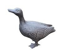 TentHome Canard Artificiel Sculpté de Jardin en Fonte Décoration de Jardin (Canard avec Cou Long)