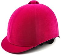 TentHome Chapeau d'équitation Casques équestres en Velours pour Enfant Tout-Petit garçon Fille (54cm, Rose)