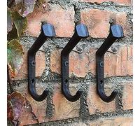 TentHome Crochets Mural a Visser pour Support Jardiniere Balcon Rangement Outils Garage Jardin, Porte Plante Mural Exterieur et Interieur, Suspension Plante en Fer, Crochet pour Pots de Fleurs x3