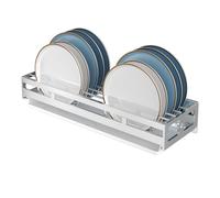 TentHome Égouttoir à Vaisselle INOX Support Assiette Murale, Séchoir Vaisselle Range Porte Ustensiles Cuisine, Petit Egoutoire Rangement Assiette Suspendu en Acier Inoxydable avec bac d'égouttement