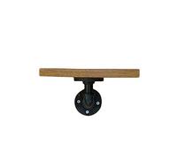 TentHome Étagère Murale Étagère Flottante en Bois Rustique et Tuyau Industriel Support Mural pour Salon Cuisine Salle de Bain (20 x 20 x 2 cm (1 Support d'étagère))