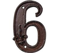 TentHome Numéro de Maison en Fonte, Numéro de Maison Vintage, Numéro d'adresse, Numéro de Boîte aux Lettres, Chiffres Arabes pour Décoration Murale (6)