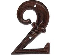TentHome Numéro de Maison en Fonte, Numéro de Maison Vintage, Numéro d'adresse, Numéro de Boîte aux Lettres, Chiffres Arabes pour Décoration Murale (2)