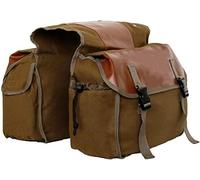 TentHome Sac de Vélo Rétro Sacoche de Porte-Bagages Sac Double de Siège Arrière pour Vélo Moto (Kaki)