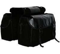 TentHome Sac de Vélo Rétro Sacoche de Porte-Bagages Sac Double de Siège Arrière pour Vélo Moto (Noir)