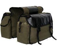 TentHome Sac de Vélo Rétro Sacoche de Porte-Bagages Sac Double de Siège Arrière pour Vélo Moto (Vert armé)