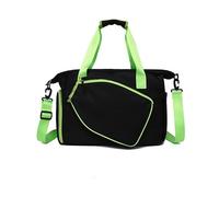 TentHome Sac Padel pour Homme Femme Imperméable, Housse Raquette pour Padel et Ping Pong avec Compartiment à Chaussures, Grand Sac de Sport Multifonctionnel (Noir-Vert)