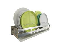 TentHome Support Assiette avec Bac d'égouttement Murale Egouttoir Vaisselle Inox, Seche Range Vaisselle Porte Assiette Ustensiles Cuisine, Petit Rangement Étagère Assiette Suspendu en Acier Inoxydable