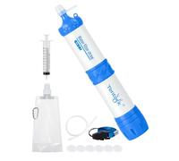 Tentock Paille filtrante à pression avec double raccord compatible avec les bouteilles d'eau, les sacs d'eau, les conduites d'eau, idéal pour les activités de plein air, les voyages, les aventures