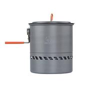 Tentock Pot de Camping Portable avec Poignée et Couvercle en Silicone Pliables, Batterie de Cuisine Extérieure en Aluminium Ultraléger pour Pique-nique[1.5L / 2.1L](1.5L)