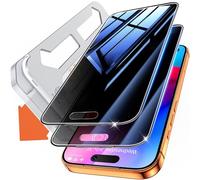 Tentoki Flash fit Verre Trempé Anti Espion pour iPhone 17 Pro Max (6.3 Pouces), vitre Protection d'écran ecran [lot de 2] - Auto Dust Elimination, Couverture Complète