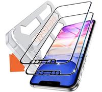 Tentoki Verre Trempé pour iPhone 11 / iPhone XR, vitre Protection ecran iPhone11 / iPhoneXR Auto Dust Elimination,ecran Couverture Complète,lot de 2 Flash fit Verre Trempe,Anti Rayures, Dureté 9H