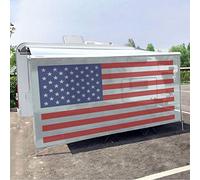 Tentproinc Pare-Soleil pour véhicule récréatif de 2,1 x 5,2 m (Drapeau américain) en Maille Grise pour Camping-Car, remorque - Kit Complet de Blocage des UV