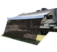 Tentproinc Pare-Soleil pour véhicule récréatif de 2,4 x 4,6 m (Convient pour auvent de 4,9 m) - Pare-Soleil en Maille Marron bloquant Les Rayons UV - Kit Complet pour Camping-Car, remorque - Abri