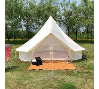 Tents for Camping 4 Season Cotton Bell Glamping Tent Outdoor Family Camping Tent with Zipped Groundsheet Mesh Door for Camping Hunting Vision