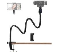 Tentucro Tencro Support pour Webcam - 70 cm - Réglable - Col de Cygne - pour Tous Les téléphones Portables, Gopro et Logitech Webcam C925e, C922, C930e, C930, C920, C615, etc. - Filetage 6,35 mm