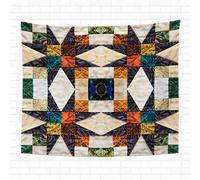 Tenture Colorful Pattern Beautiful Quilt Star Motive Patchwork Home Artistic Tenture Murale Décor À La Maison Tapisseries Murales Déco Dortoir Tapisserie Murale Pour Maison Dortoir Fête S
