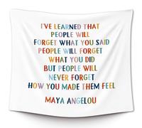Tenture I'Ve Learned That People Will Never Forget What You Said Tapisseries Murales Aesthetic Tenture Murale Déco Dortoir Pour Chambre Maison M