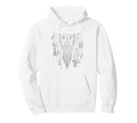 Tenture Macrame Art Fibre Boho Celeste Lune Artisane De La Sweat à Capuche
