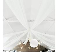 Tenture mariage intissé 80L X 100H cm (1 Panneaux) - plafond de decoration - Rouleau de tissu blanc découpable pour baby shower