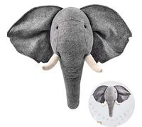 Tenture murale animale, décoration murale tête d'animal 3D en feutre de laine, décoration de chambre d'enfant Art mural chambre d'enfant pour garçons, filles, chambre d'enfants