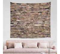 Tenture Murale Effet Brique Tapisserie Murale Rétro 300x220 cm Tissu Mural Wall Art Tapestry Décoration Poster pour Chambre Salon B-0864