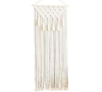 Tenture murale en macramé 26 x 79 pouces rideau de porte en coton macramé avec pompon art mural bohème tissé tapisserie murale à suspendre pour portes décoration de fenêtres rideau de porte en ma