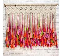 Tenture Murale en Macramé Grande Tapisserie De Pompon De Décoration Intérieure, Pendentif De Décoration Murale Minimaliste Moderne, 7 Tailles, A2, 170x90cm