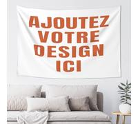 Tenture Murale personnalisable tapisserie personnalisée Avec Photo Texte LOGO pour mariage famille cadeau commémoratif Tapisseries murales de décoration d'intérieur 229 cm x 152 cm
