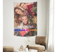 Tenture murale personnalisée pour chambre à coucher Affiche bannière arrière-plan drôle personnalisée avec photo texte image logo Pour décoration de chambre dortoir mariage