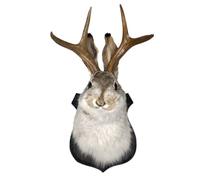 Tenture murale tête d'animal - Imitation peluche - Jackalope - Décoration murale pour chambre d'enfant - Décoration murale pour chambre d'enfant - Jouets pour salon, chambre à coucher