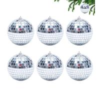 Tentures de Boule Disco Miroir | Décor réfléchissant de Boule Disco des années 70 | Miroir Boule Disco Suspendu, Belles tentures argentées pour discothèque, Noël ou Enterrement