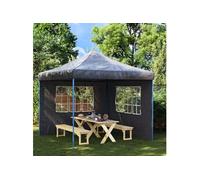 Tentwanden met raam PE antraciet 2 st45117