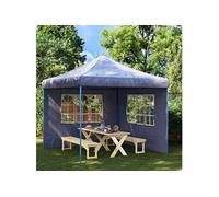 vidaXL Tentwanden met raam PE blauw 2 st 45115 Bleu G