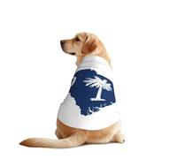Tenue à manches pour chien avec drapeau de la Caroline du Sud - Lavable en machine - Pour chiens de taille moyenne et grande