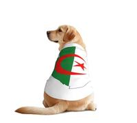 Tenue à manches pour chien avec drapeau de l'Algérie - Lavable en machine - Pour chiens de taille moyenne et grande