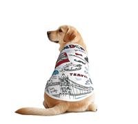 Tenue à manches pour chien avec imprimé Londres, vêtements amusants pour animaux de compagnie, lavable en machine, gilet pour chiens de taille moyenne et grande