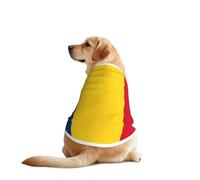 Tenue à manches pour chien avec motif drapeau de la Roumanie - Lavable en machine - Pour chiens de taille moyenne et grande