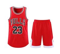 Tenue Basket Enfant Adulte, Maillot Basket Homme 2 Pièces Ensemble Basket Enfant, Maillot Sans Manches + Pantalon Court Enfants/Adulte,Pop Basket Maillots Basketball Jersey et Short