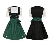 Tenue Bavaroise Femme Bavière Oktoberfest Set Avec Chemisier Dirndl Costume De Femme De Chambre Maid Cosplay Robe Jupe Gothique Traditionelle Trachten Robes D'octobre