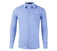 Tenue Bavaroise Homme Chemise a Carreaux Homme Oktoberfest en Coton - Manches Courtes à Carreaux Bavarois - Broderie Traditionnelle pour Lederhosen et Fêtes de la Bière - Grande Taille