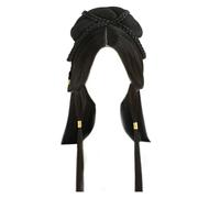 Tenue chinoise pour femmes perruque traditionnelle tressée noire longue Hanfus perruque synthétique asiatique Costume de Cosplay chinois pour filles et femmes