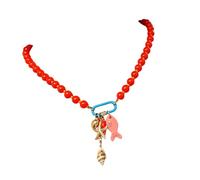 Tenue Collier de perles Bijoux à breloques d ' aspect acrylique inspiré de la plage, accent court pour un usage quotidien Collier côtier Bijoux inspirés de la plage Chaîne de clavicule Pièce de charme